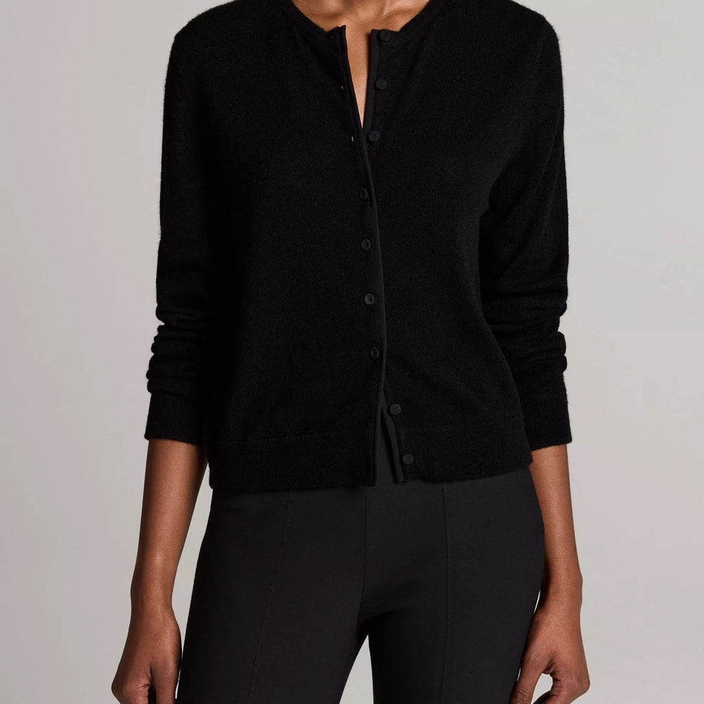 Vince Wool-Blend Mixed-Media Cardigan