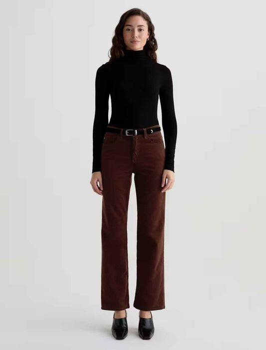 AG Brinley Corduroy Mid-Rise Straight Pants