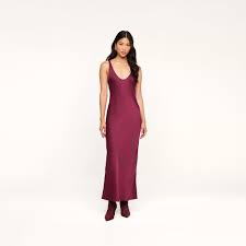 L'Agence Akiya Satin Maxi Dress