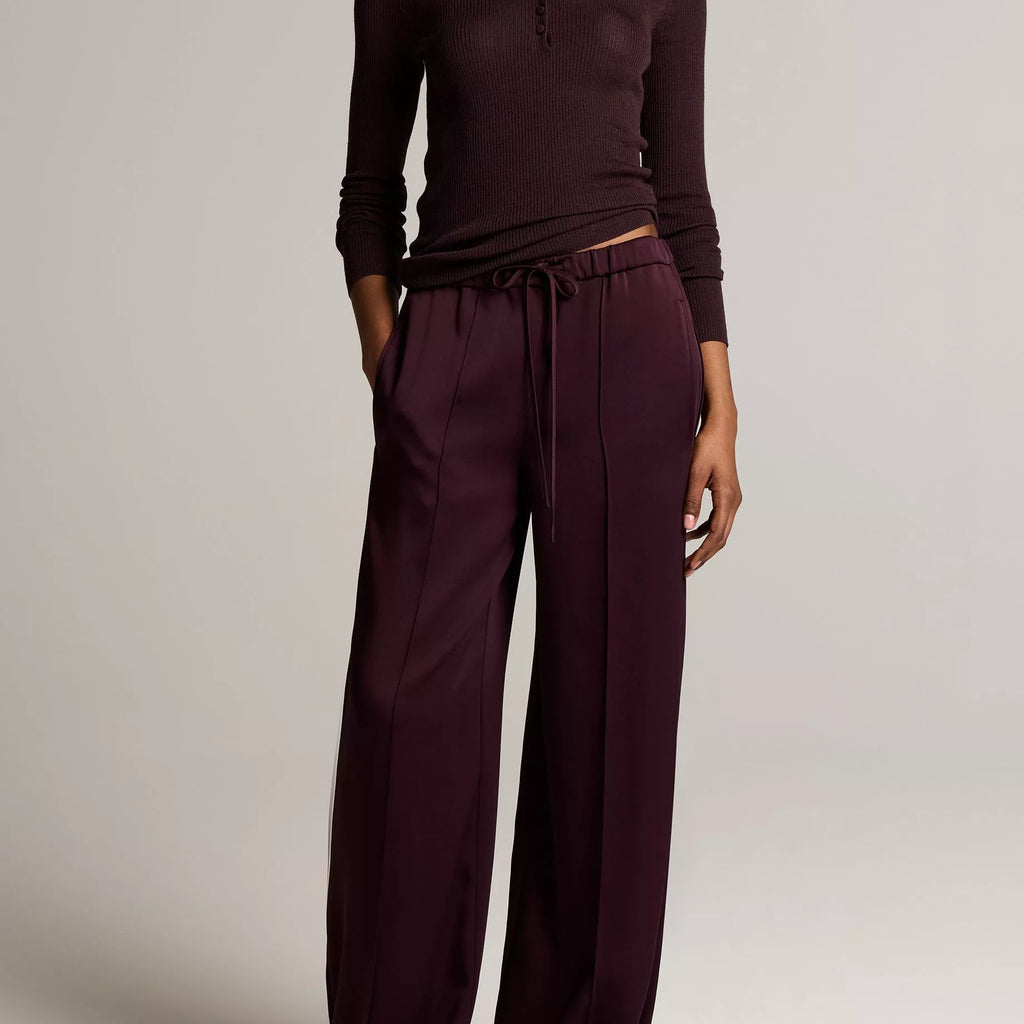 Vince Satin Mid-Rise Drawstring Pant