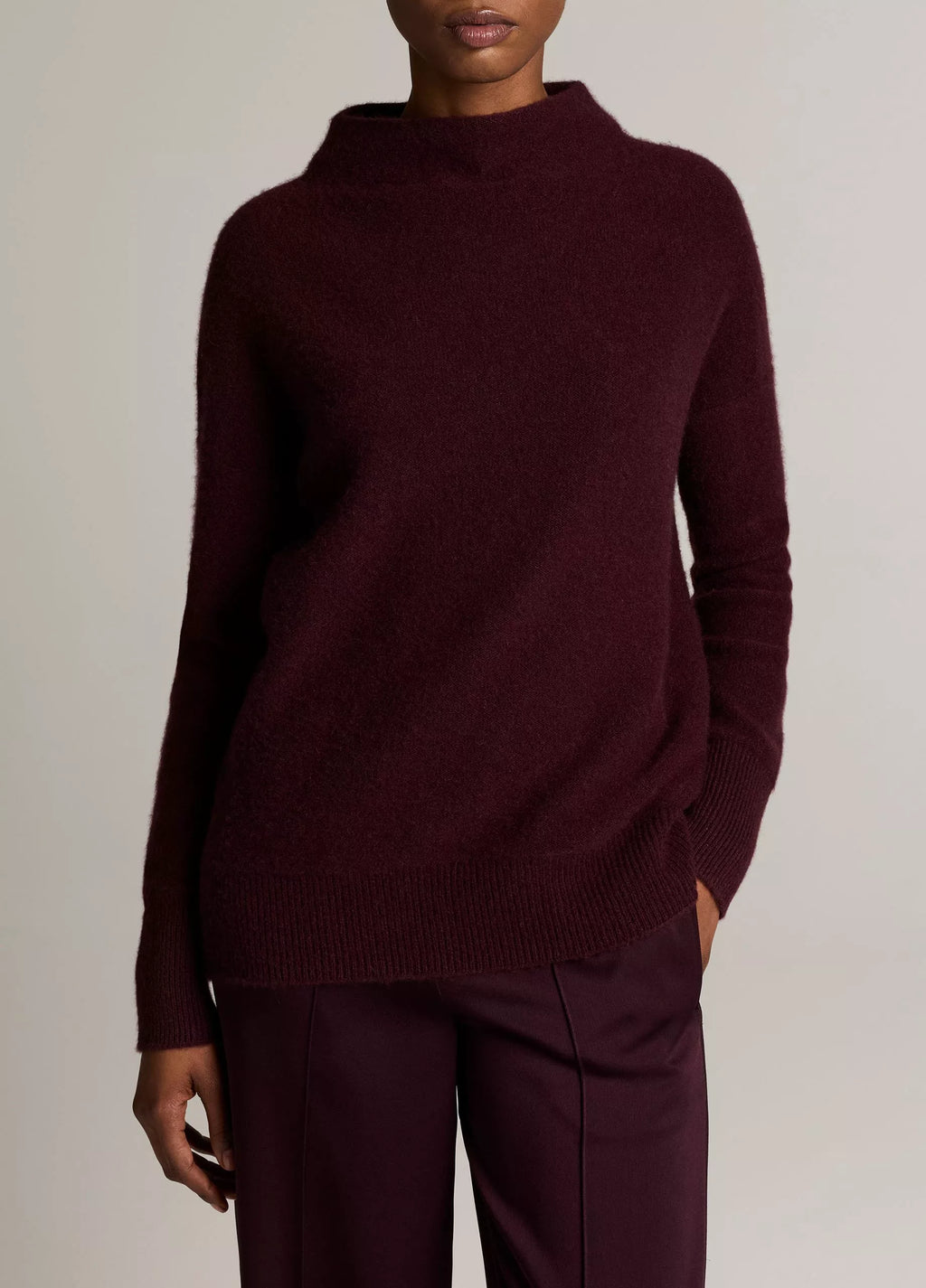 Vince Plush Cashmere Funnel-Neck Sweater