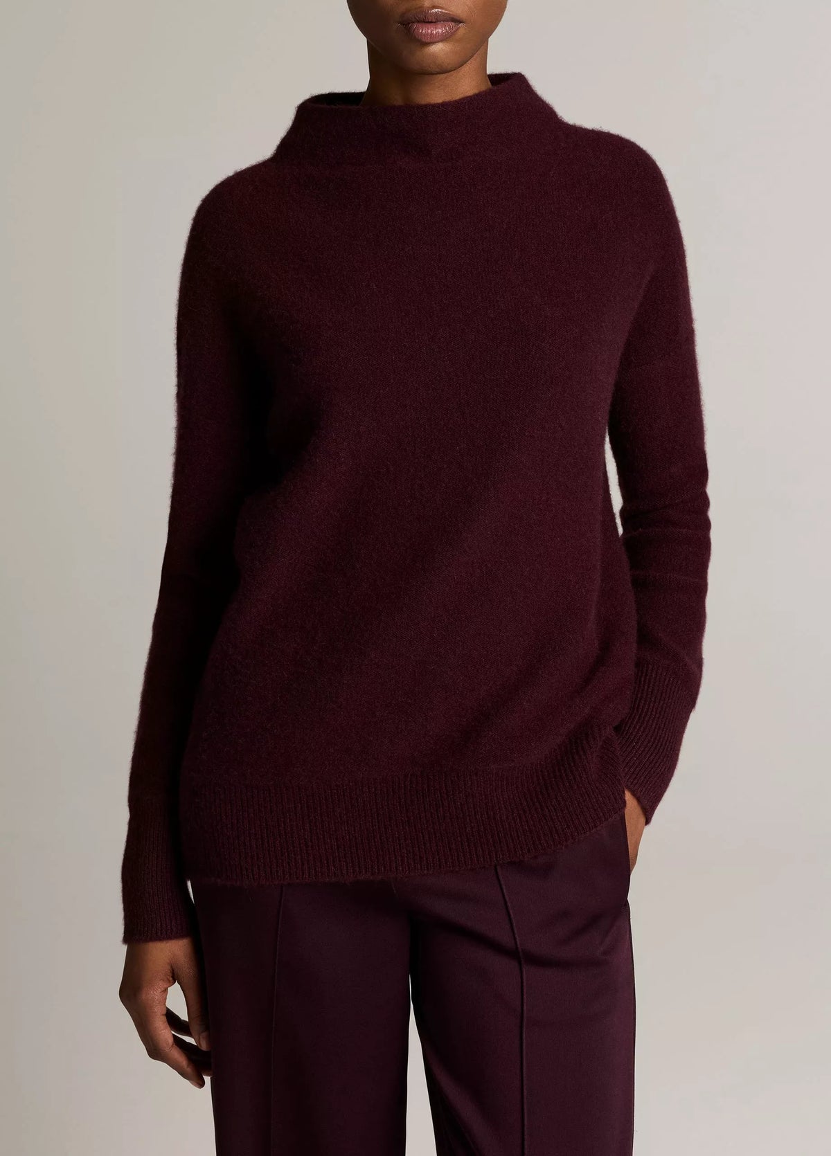 Vince Plush Cashmere Funnel-Neck Sweater