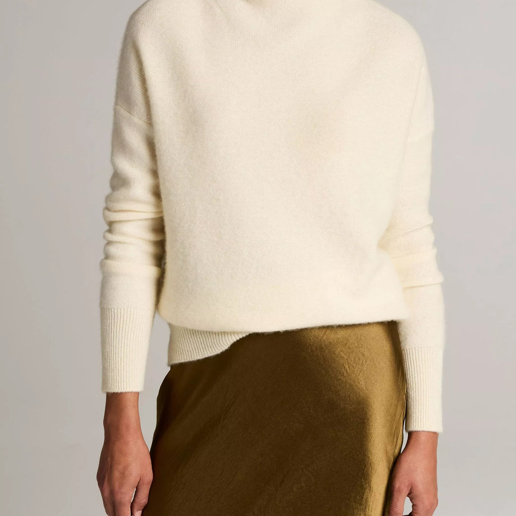 Vince Plush Cashmere Funnel-Neck Sweater
