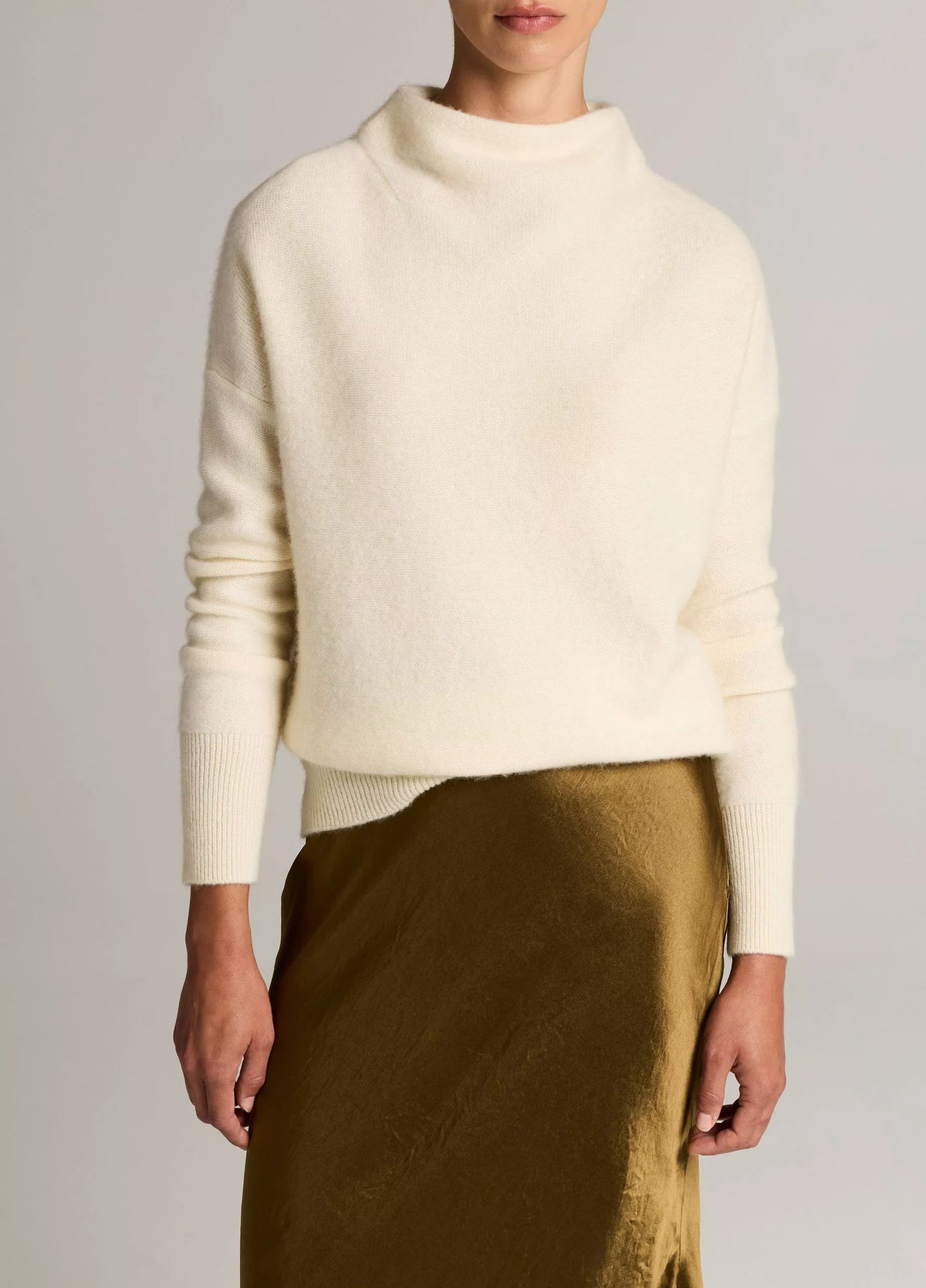 Vince Plush Cashmere Funnel-Neck Sweater