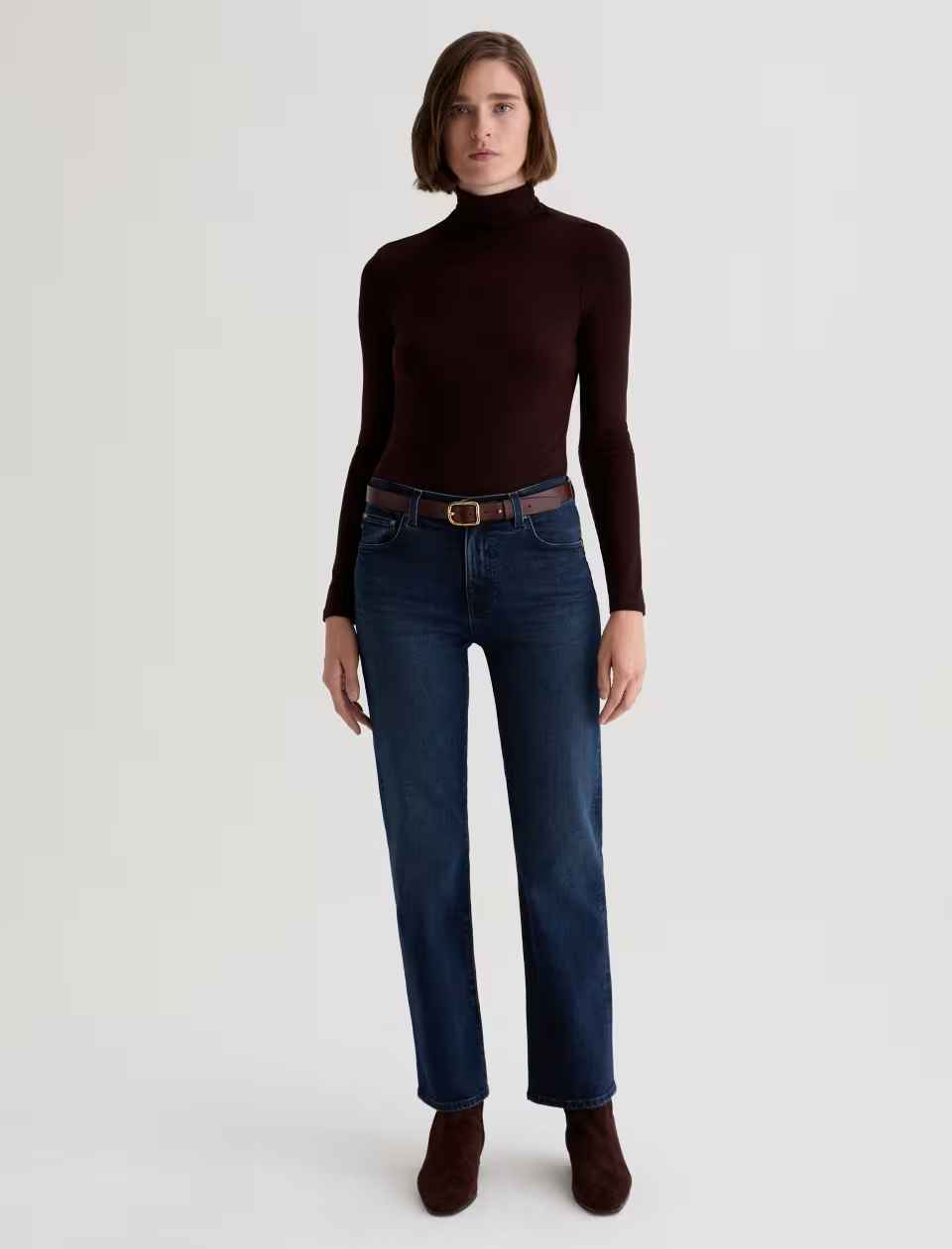 AG Brinley Mid-Rise Straight Jeans