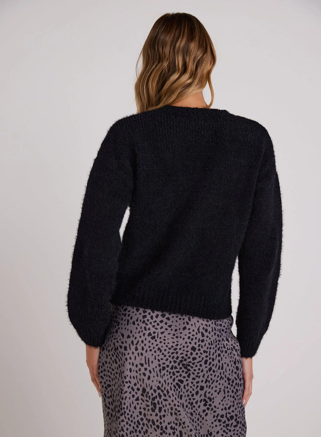 Bella Dahl Drop Shoulder Fuzzy Chenille Sweater
