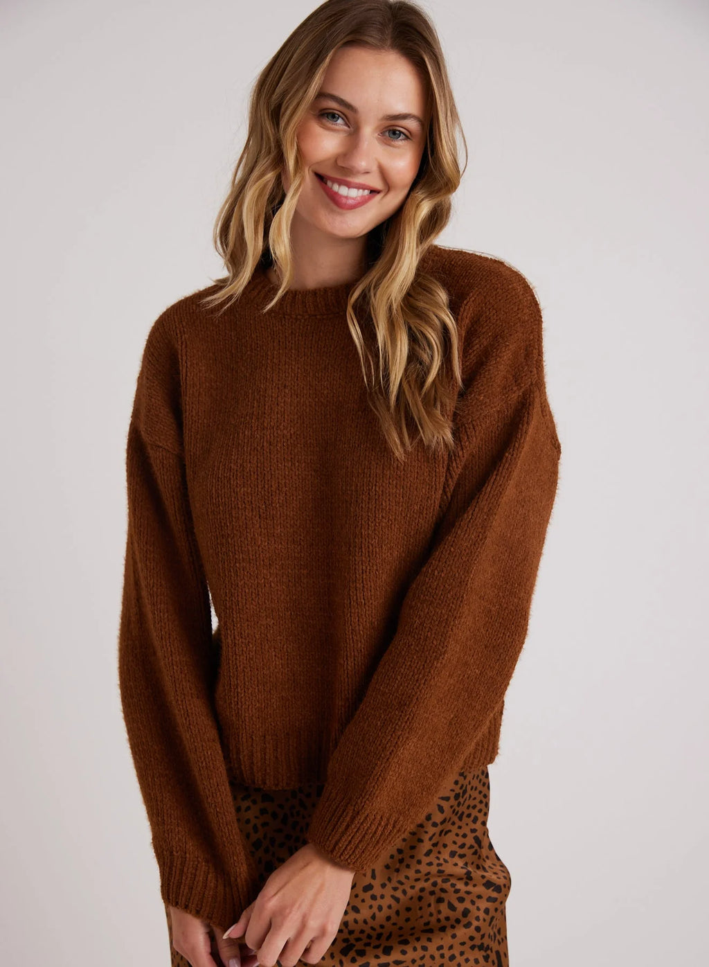 Bella Dahl Drop Shoulder Fuzzy Chenille Sweater