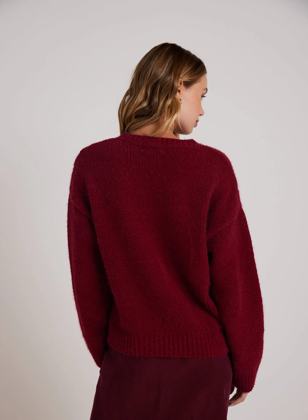 Bella Dahl Drop Shoulder Fuzzy Chenille Sweater