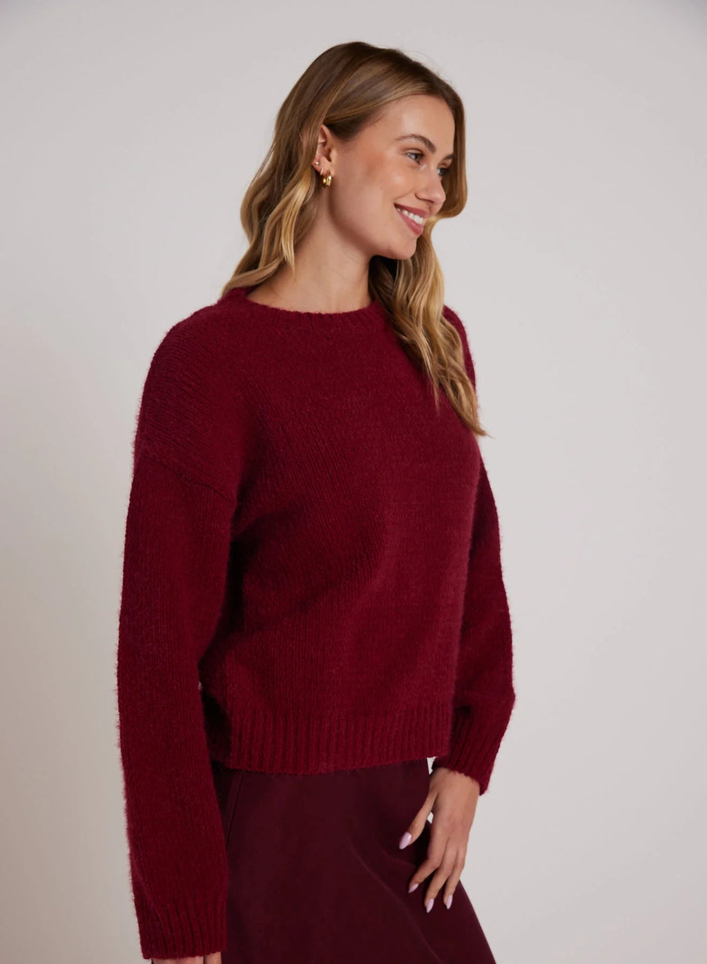 Bella Dahl Drop Shoulder Fuzzy Chenille Sweater