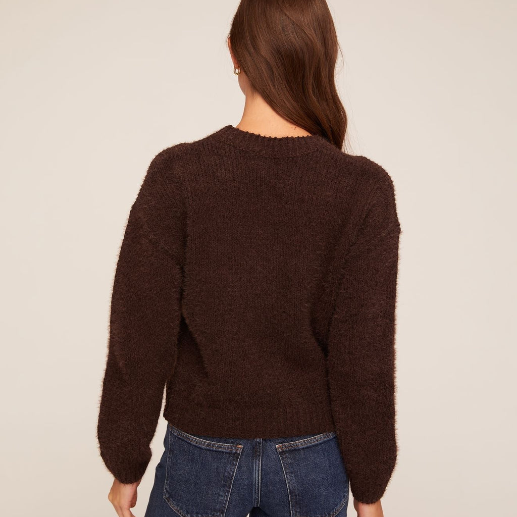 Bella Dahl Drop Shoulder Fuzzy Chenille Sweater