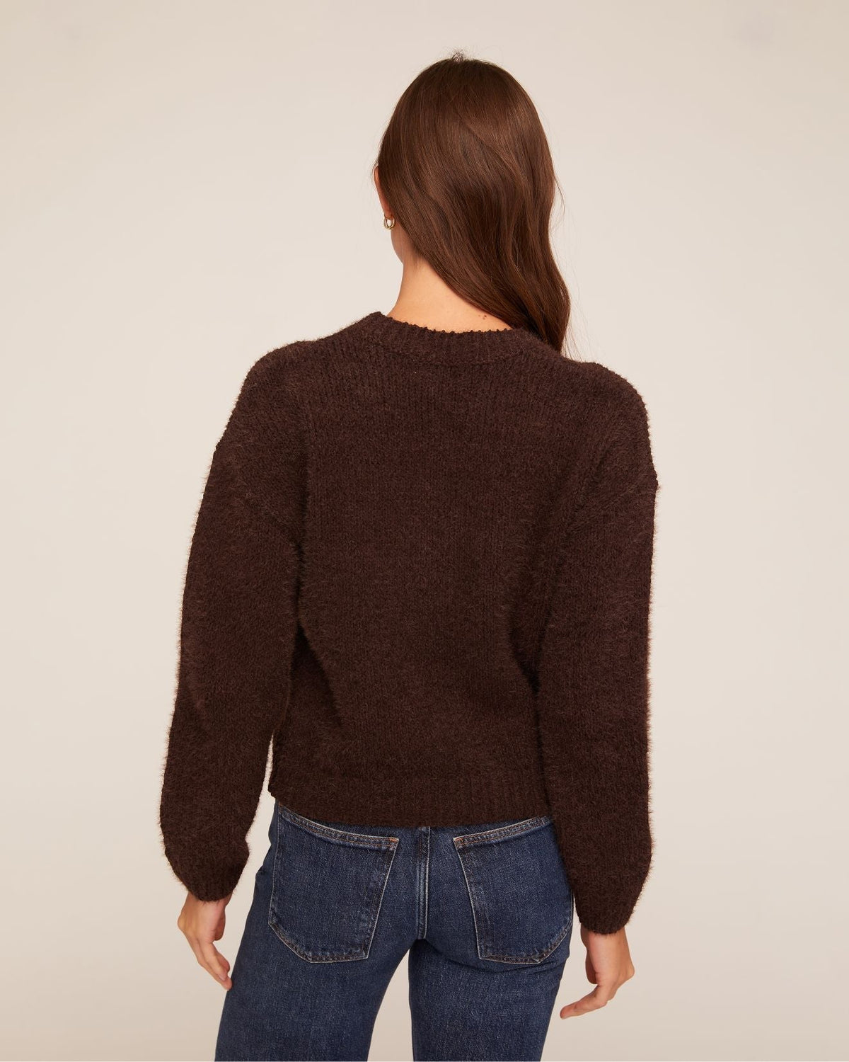 Bella Dahl Drop Shoulder Fuzzy Chenille Sweater