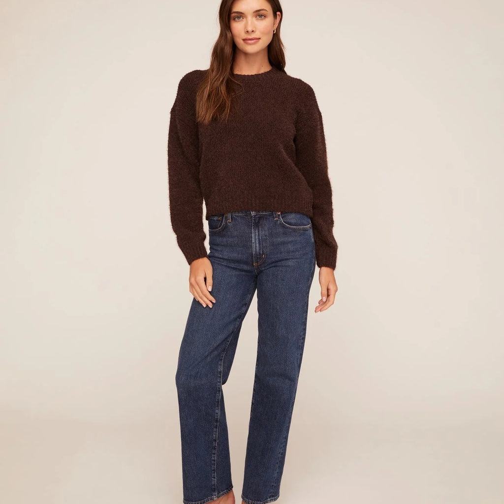 Bella Dahl Drop Shoulder Fuzzy Chenille Sweater