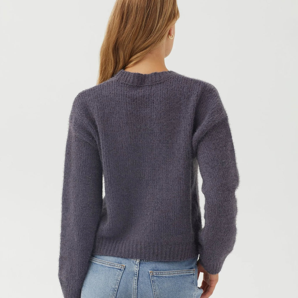 Bella Dahl Drop Shoulder Fuzzy Chenille Sweater