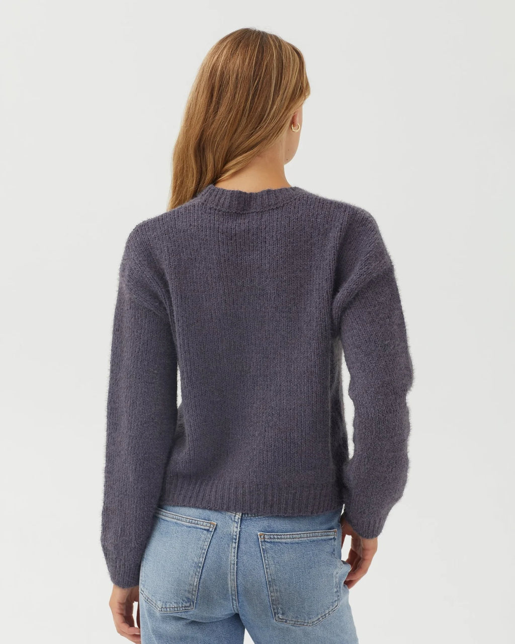 Bella Dahl Drop Shoulder Fuzzy Chenille Sweater