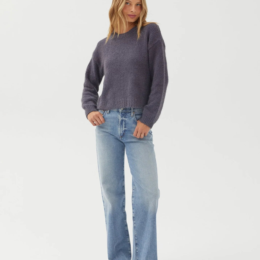 Bella Dahl Drop Shoulder Fuzzy Chenille Sweater