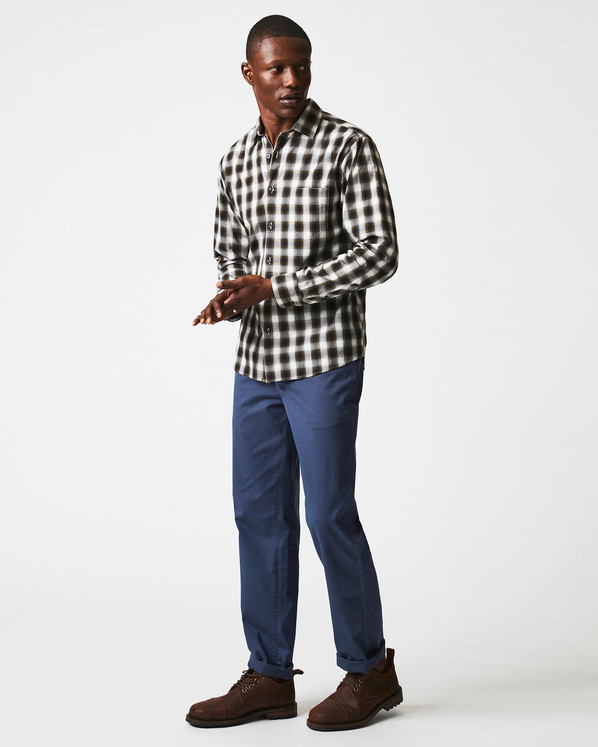 Billy Reid Shadow Plaid Tuscumbia Shirt