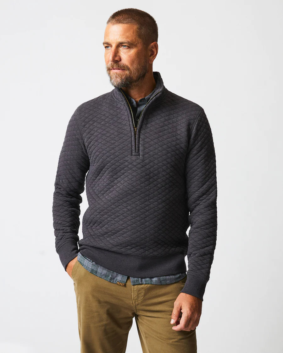 Billy Reid Diamond Quilt Half Zip