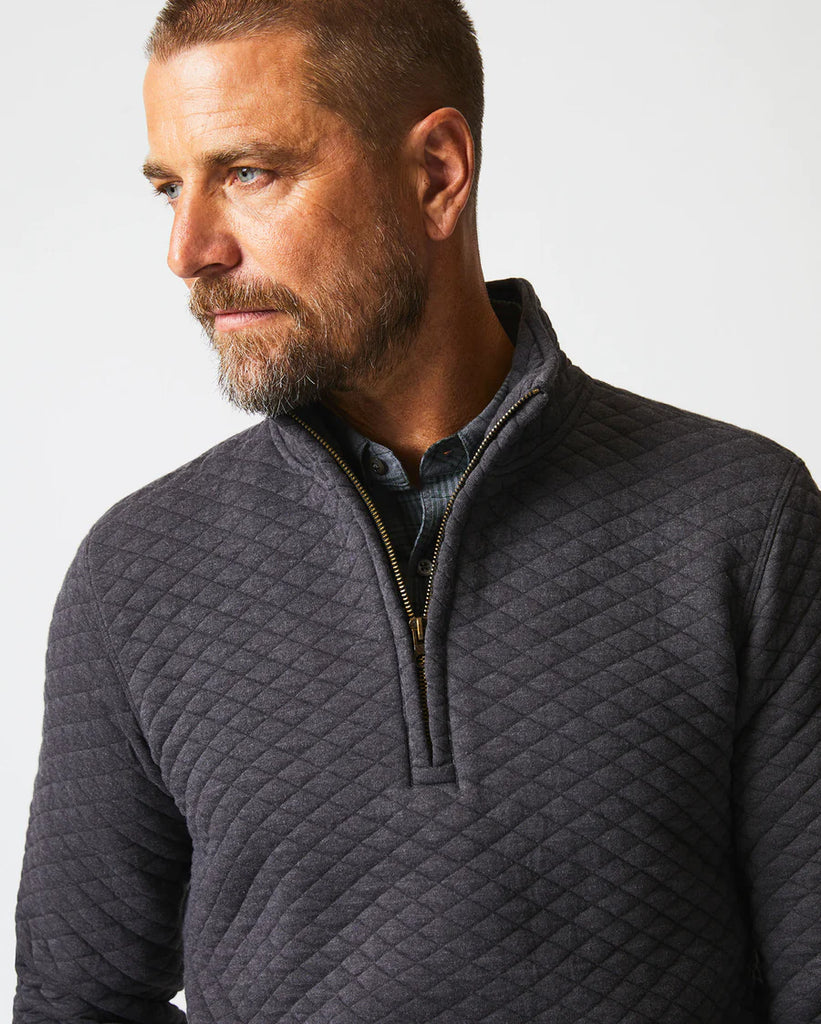 Billy Reid Diamond Quilt Half Zip