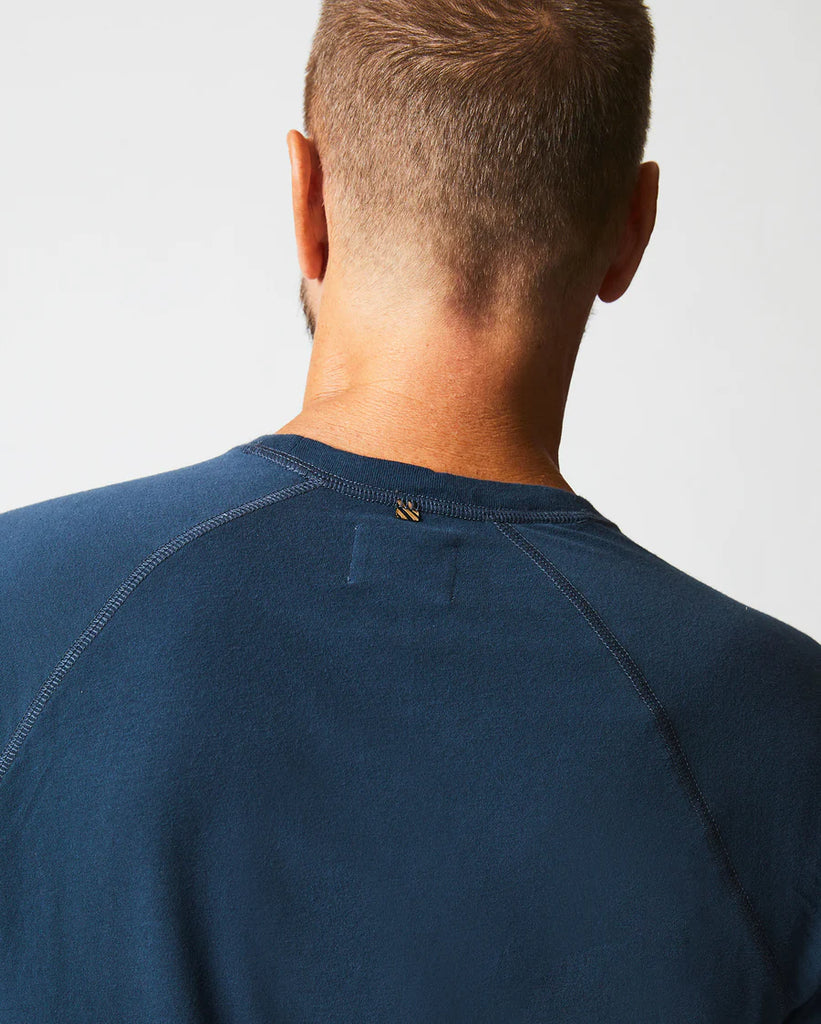 Billy Reid Long Sleeve Sueded Cotton Crew