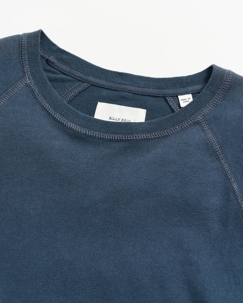 Billy Reid Long Sleeve Sueded Cotton Crew