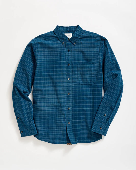 Billy Reid Dobby Line Plaid Tuscumbia Shirt Button Down