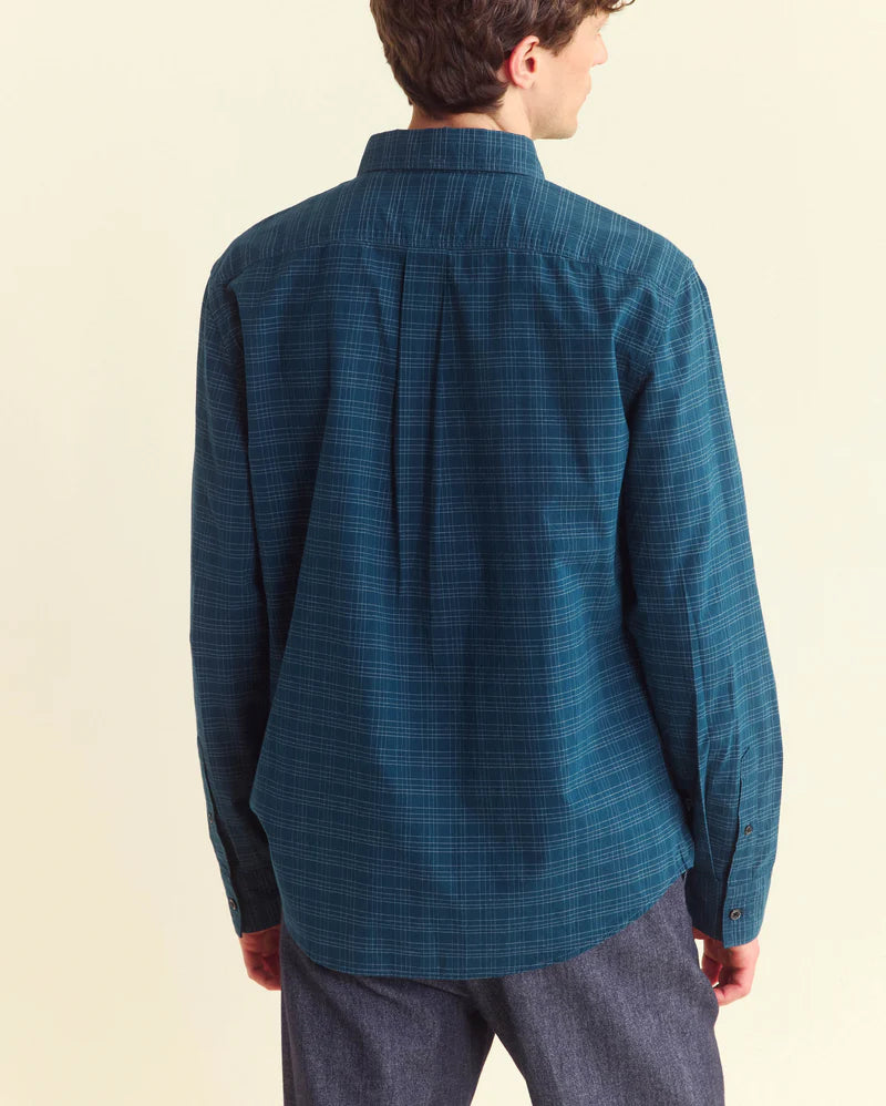 Billy Reid Dobby Line Plaid Tuscumbia Shirt Button Down
