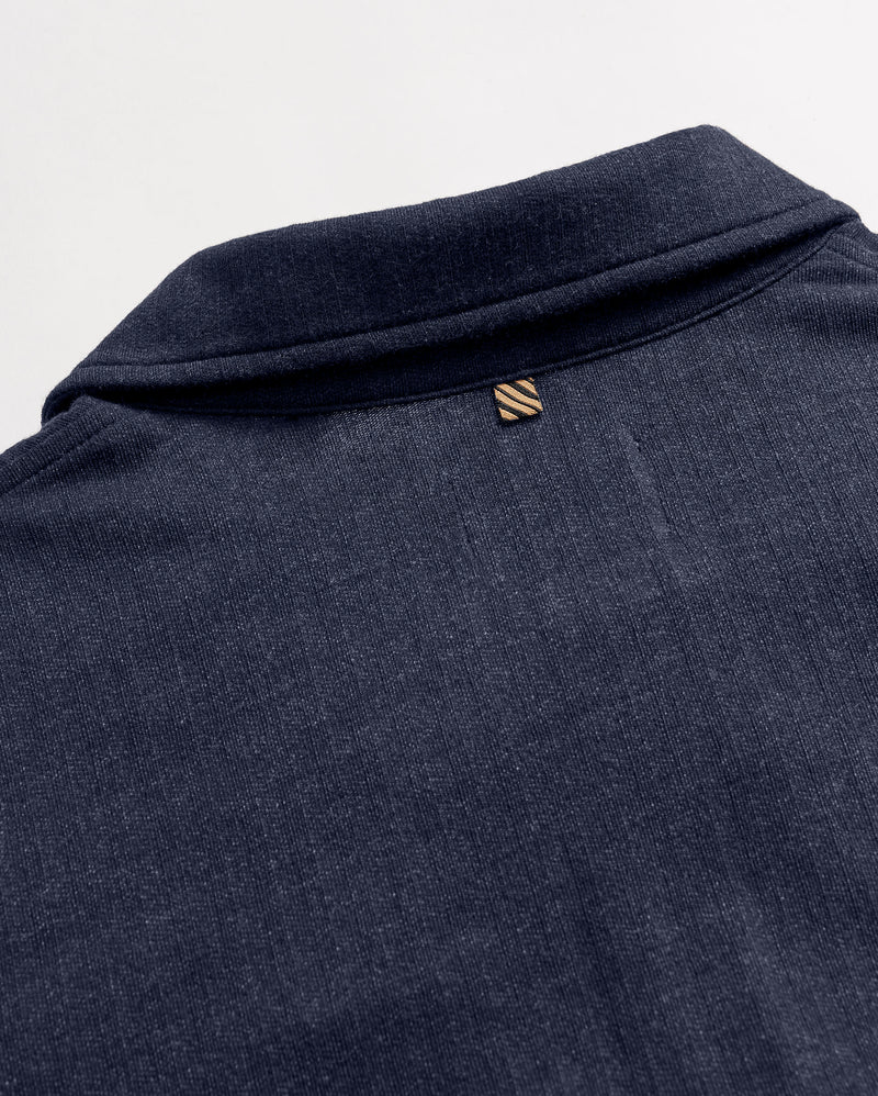 Billy Reid Long Sleeve Herringbone Polo