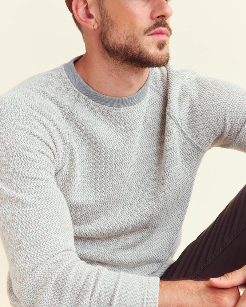 Billy Reid Long Sleeve Tuck Terry Crew