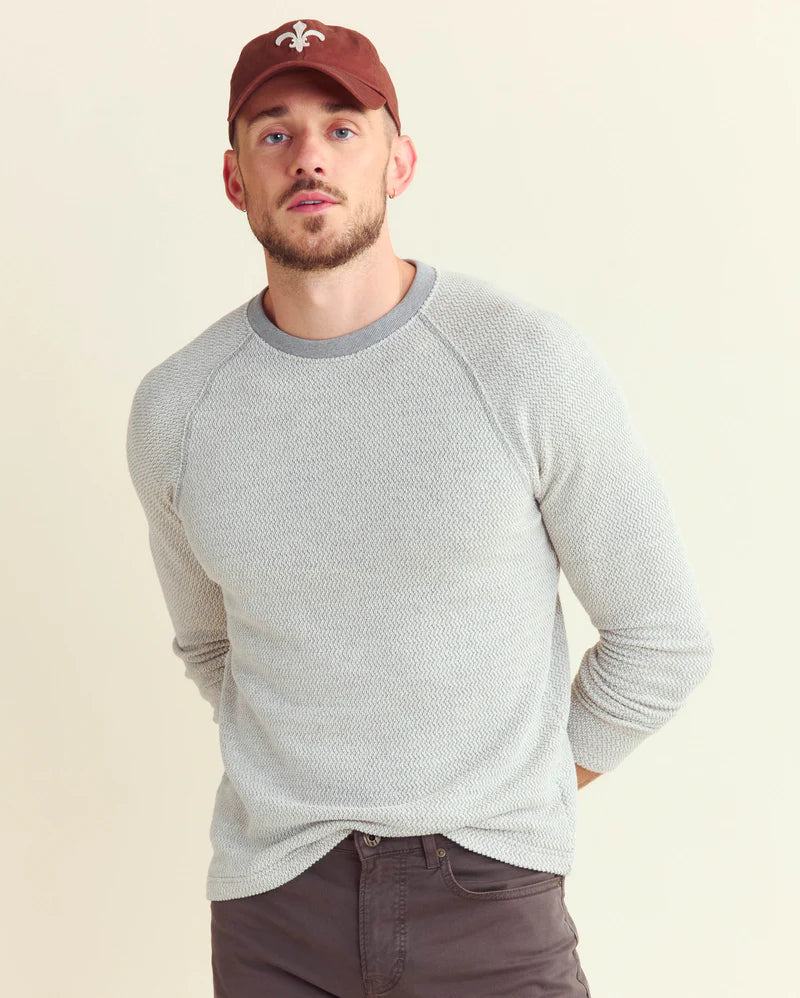 Billy Reid Long Sleeve Tuck Terry Crew