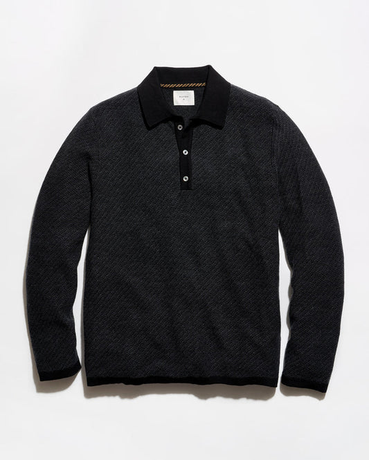 Billy Reid Step Jacquard Sweater Polo