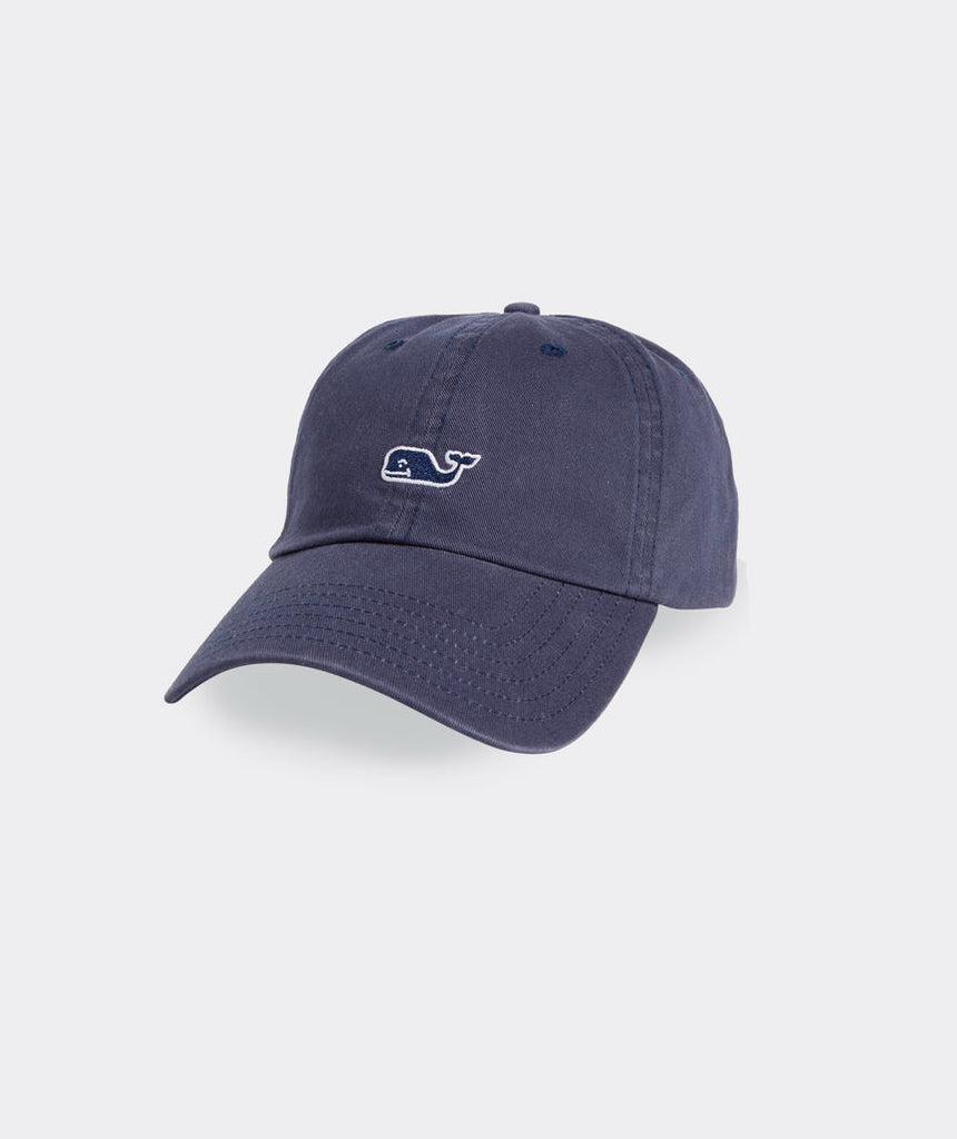 Vineyard Vines Whale Logo Leather Strap Baseball Hat