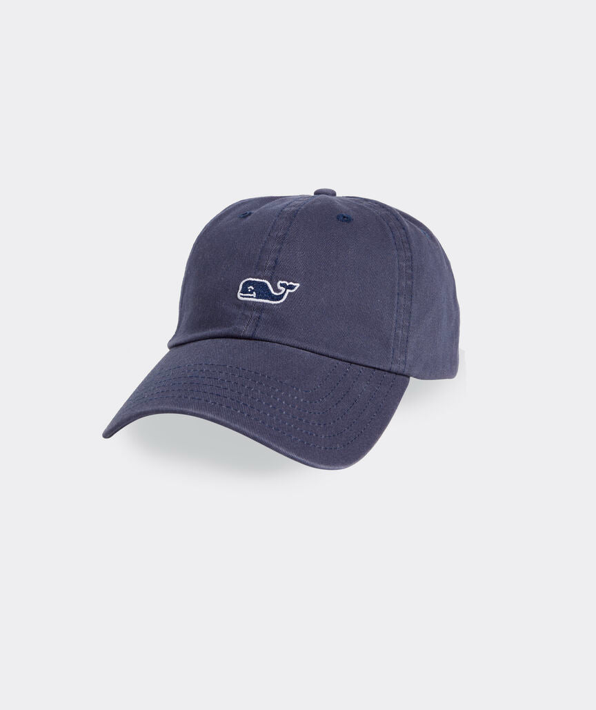 Vineyard Vines Whale Logo Leather Strap Baseball Hat