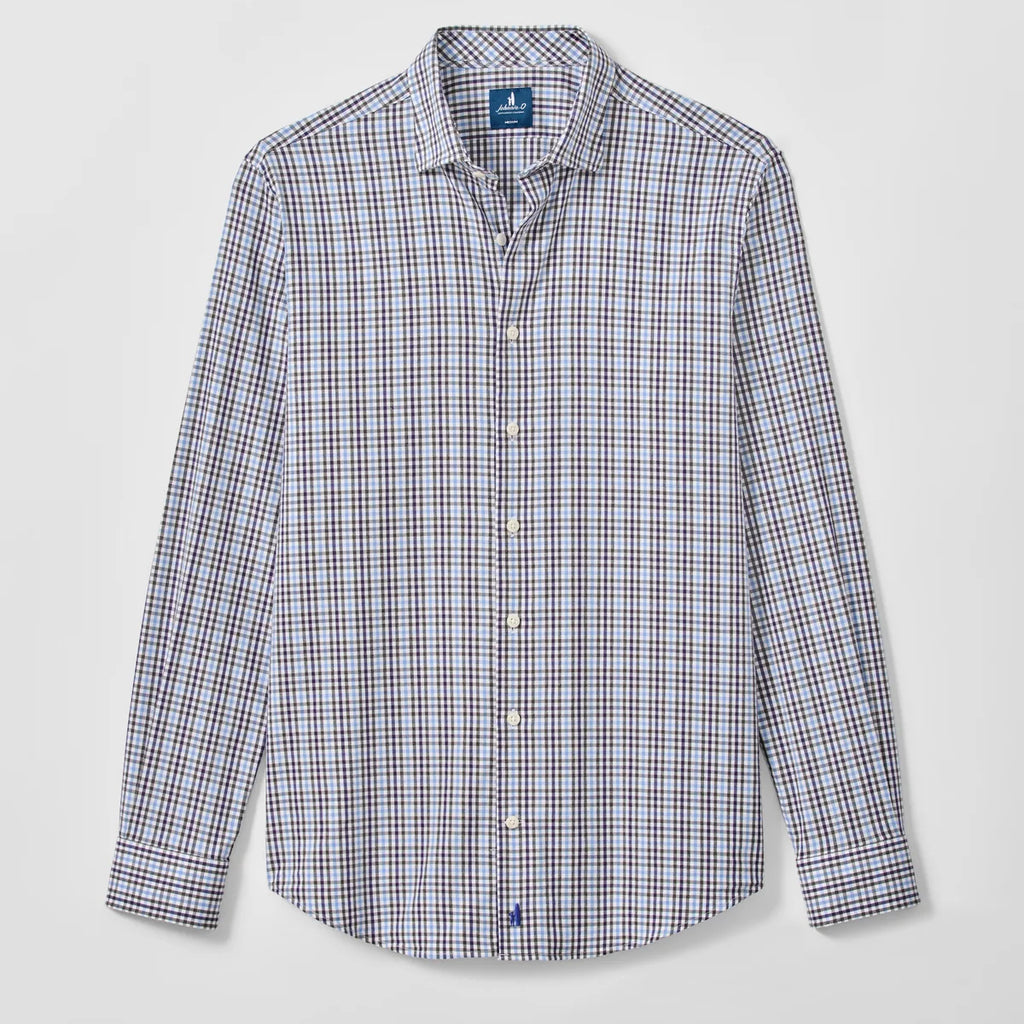 Johnnie-O Natural Performance Button Down Shirt - Highland Pane