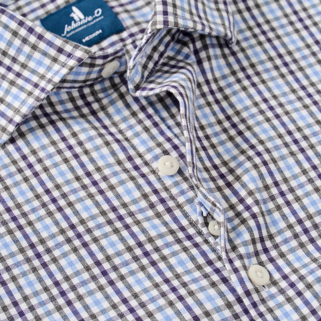 Johnnie-O Natural Performance Button Down Shirt - Highland Pane