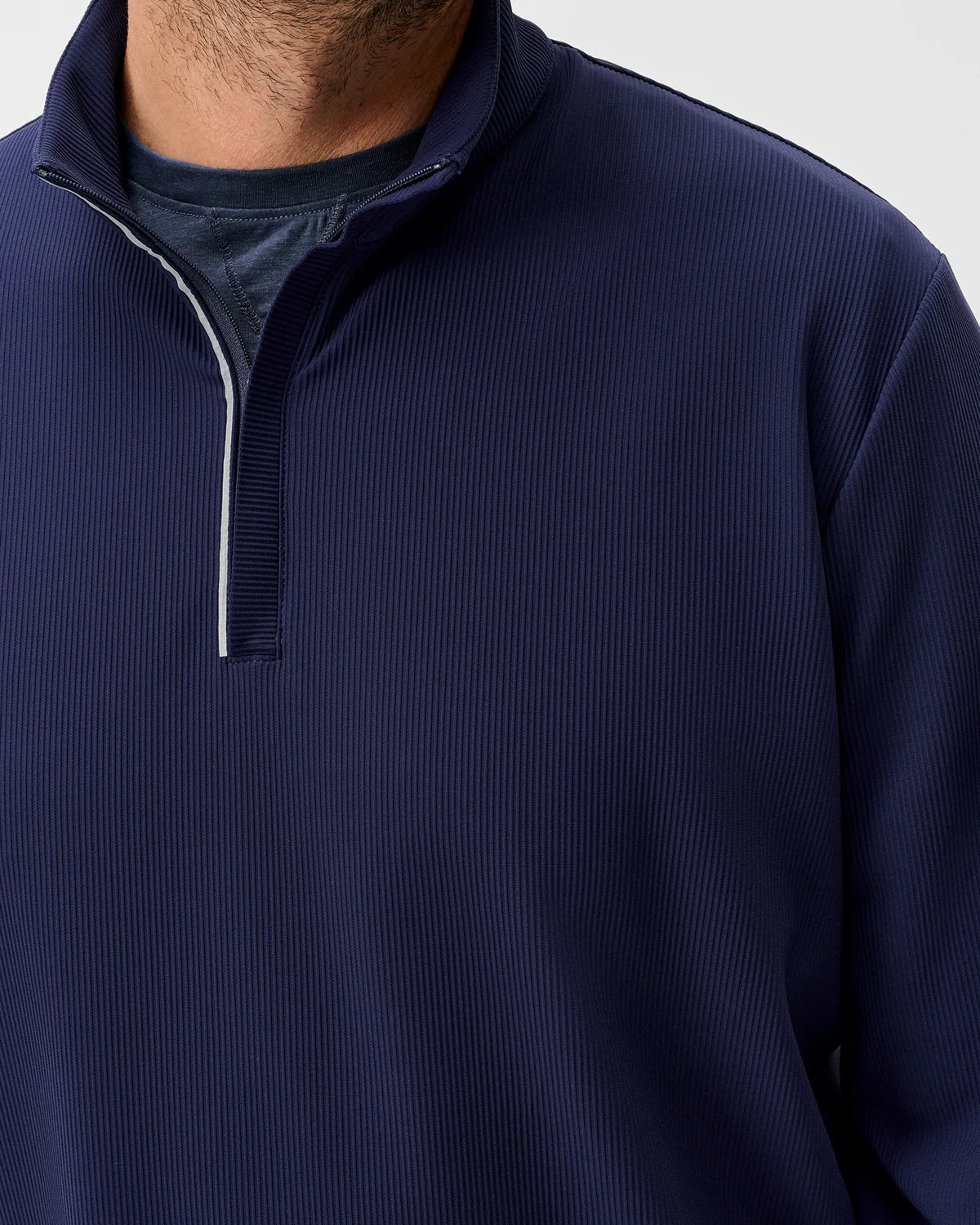Johnnie-O Hoppin Ribbed Knit Performance 1/4 Zip Pullover