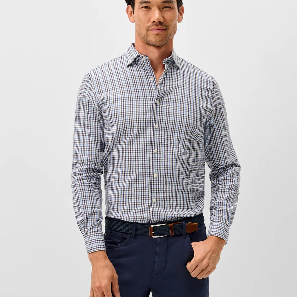 Johnnie-O Natural Performance Button Down Shirt - Highland Pane