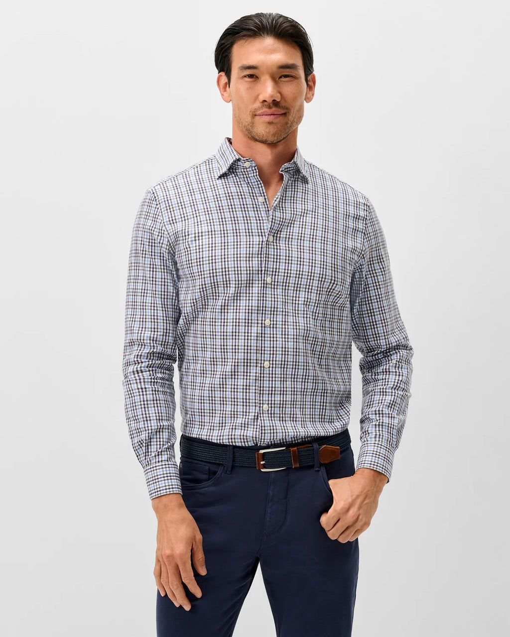 Johnnie-O Natural Performance Button Down Shirt - Highland Pane