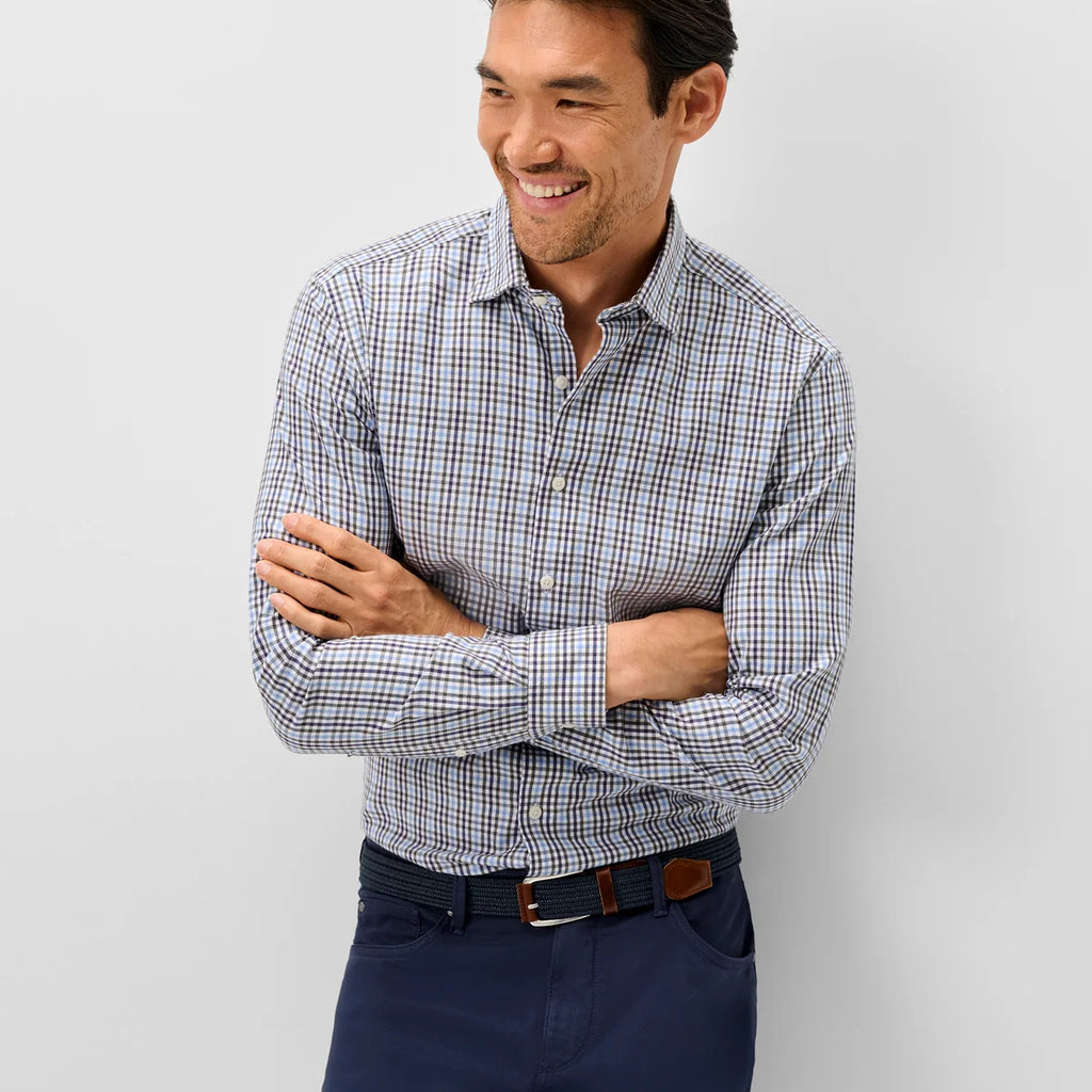 Johnnie-O Natural Performance Button Down Shirt - Highland Pane