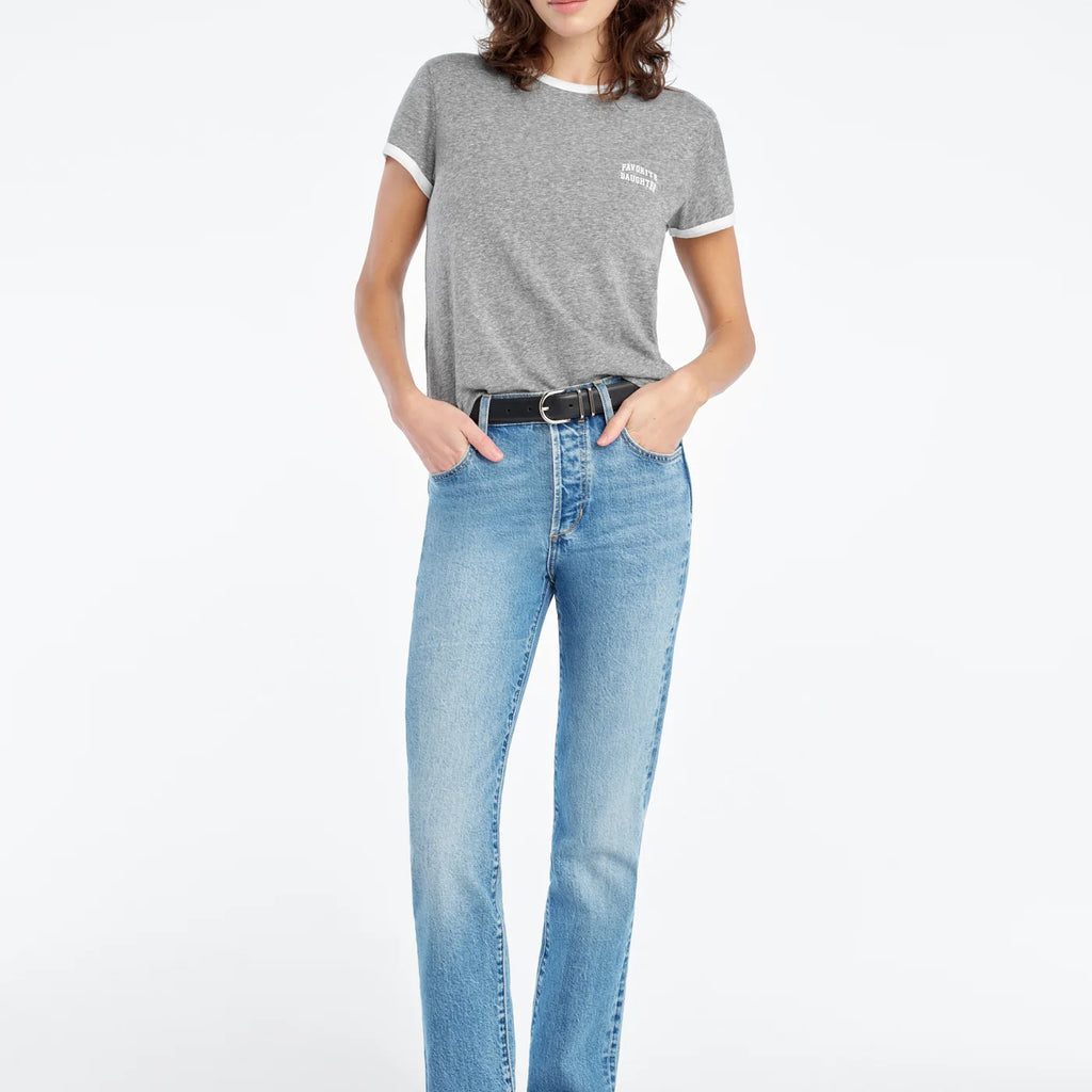 Favorite Daughter The Collegiate Logo Ringer Tee