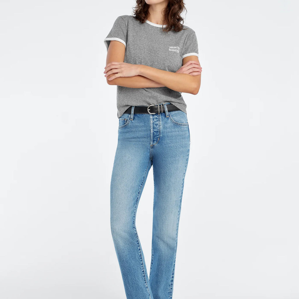 Favorite Daughter The Collegiate Logo Ringer Tee
