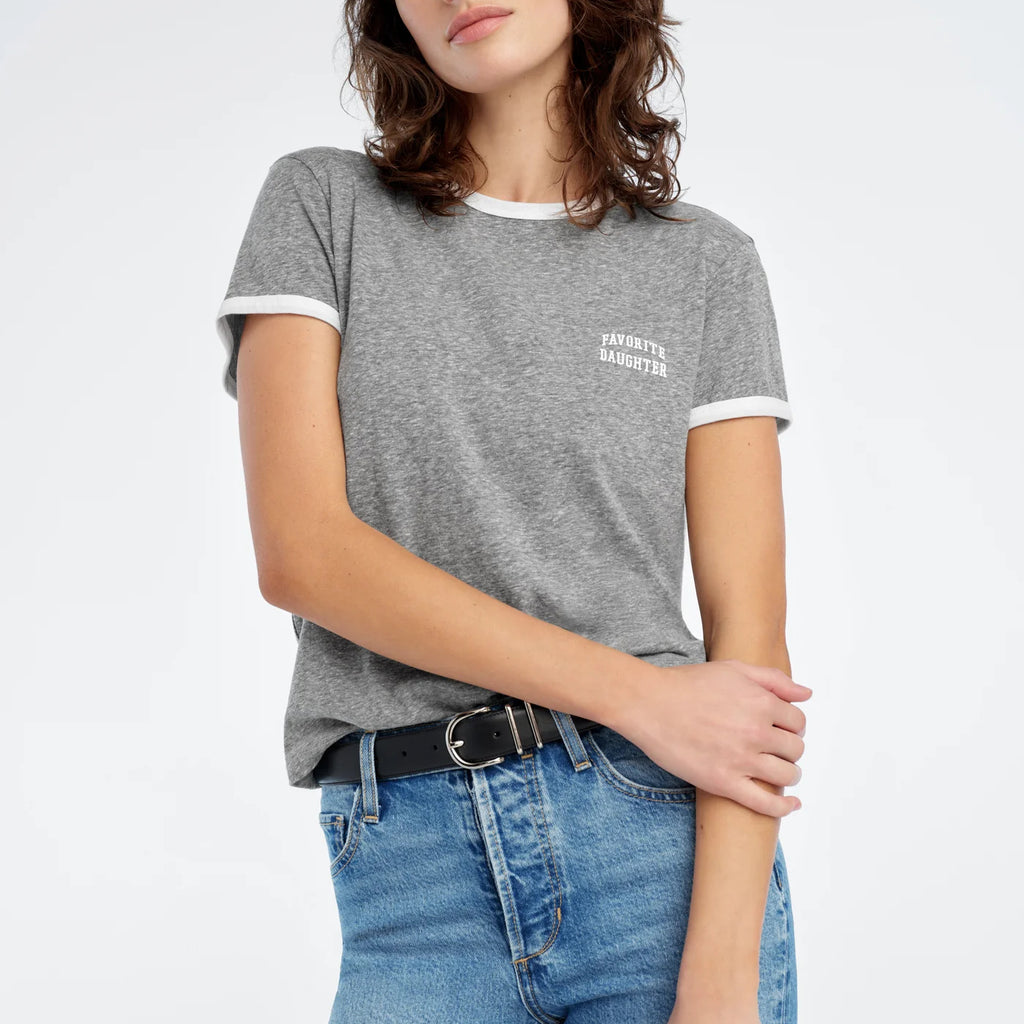Favorite Daughter The Collegiate Logo Ringer Tee