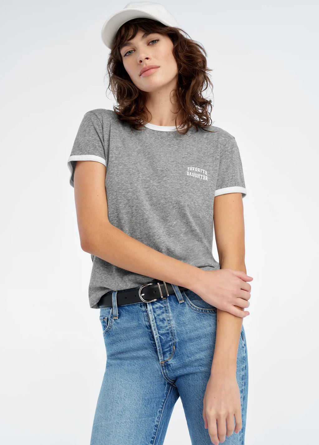 Favorite Daughter The Collegiate Logo Ringer Tee