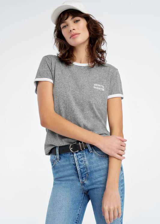 Favorite Daughter The Collegiate Logo Ringer Tee