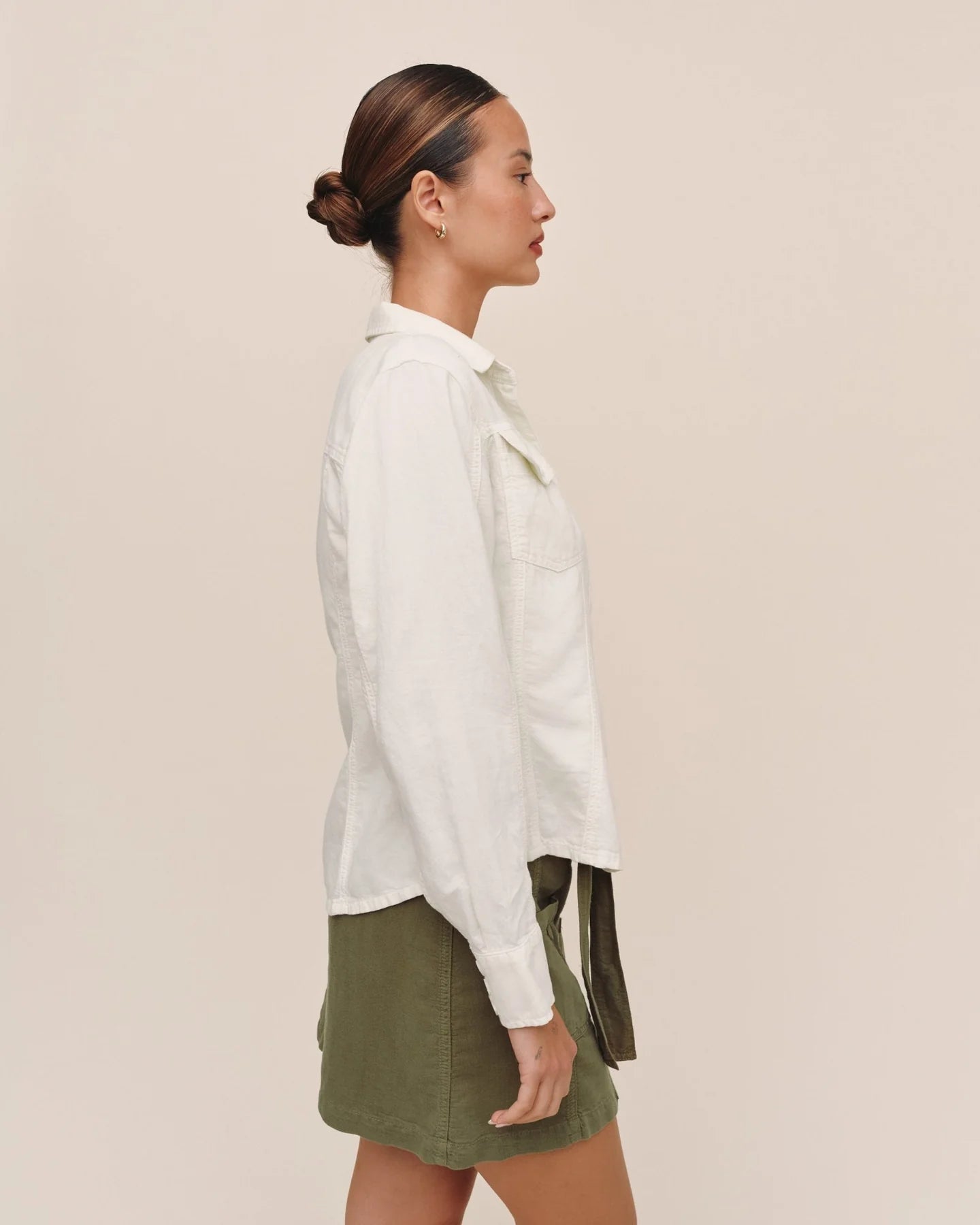 Bella Dahl Fitted Trucker Shirt