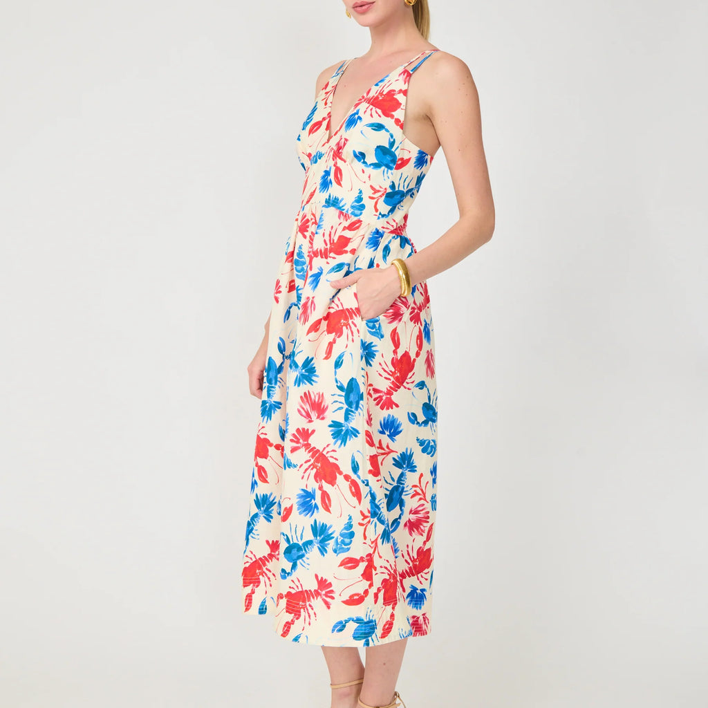 Gilner Farrar Floria dress in Lobster Print