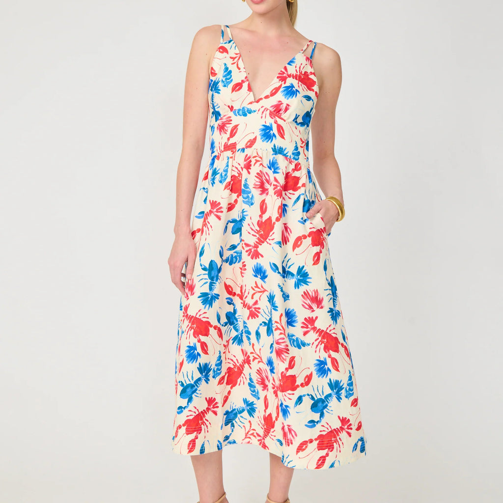 Gilner Farrar Floria dress in Lobster Print