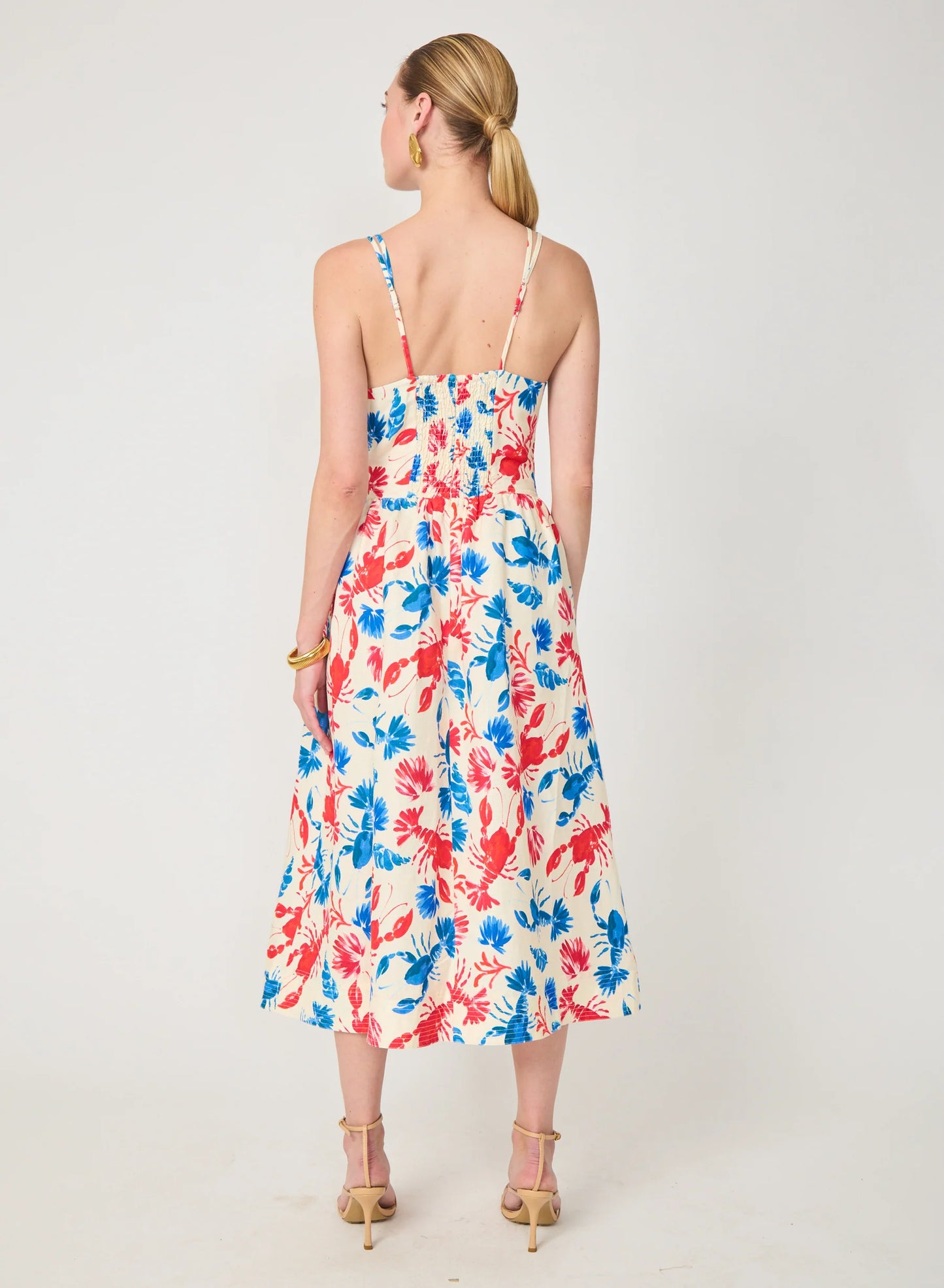 Gilner Farrar Floria dress in Lobster Print