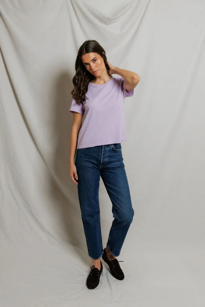 Perfect White Tee Harley Crispy Lightweight Cotton Boxy Crew Tee