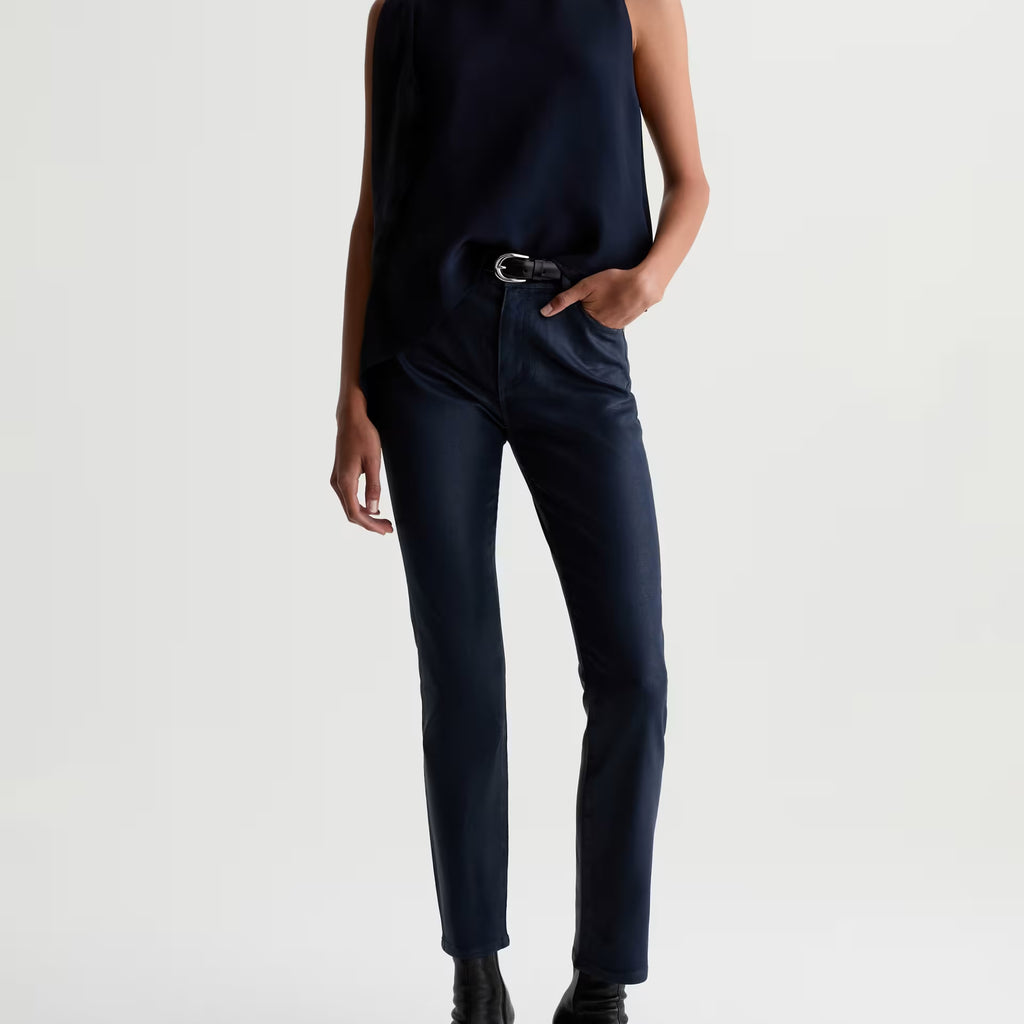 AG Mari Coated Jean Mid-Rise Slim Straight
