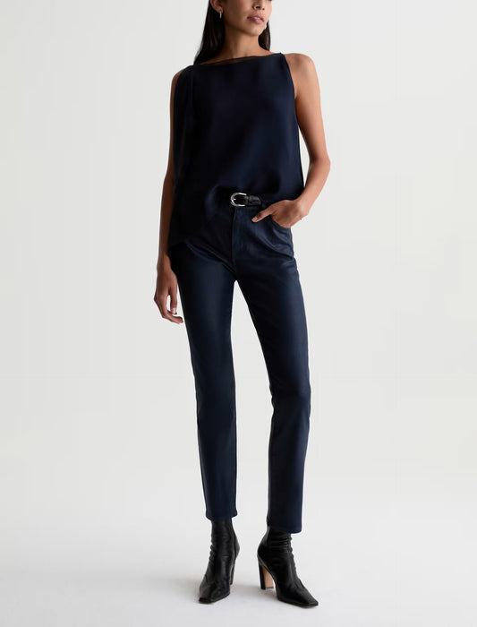 AG Mari Coated Jean Mid-Rise Slim Straight
